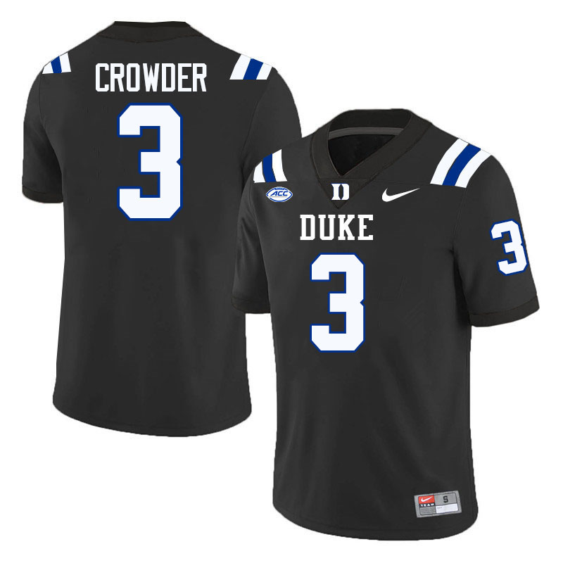 Jamison Crowder Duke Jersey,Duke Blue Devils #3 Jamison Crowder Jersey Youth College-Black